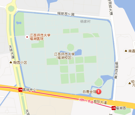 江西师范大学地图高清图片