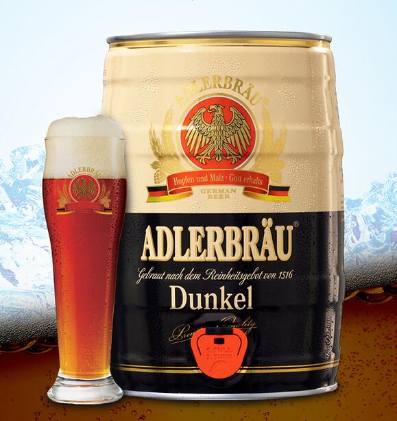 德国原装进口阿德勒鹰黑啤酒5l原价178元      特价148元(桶)