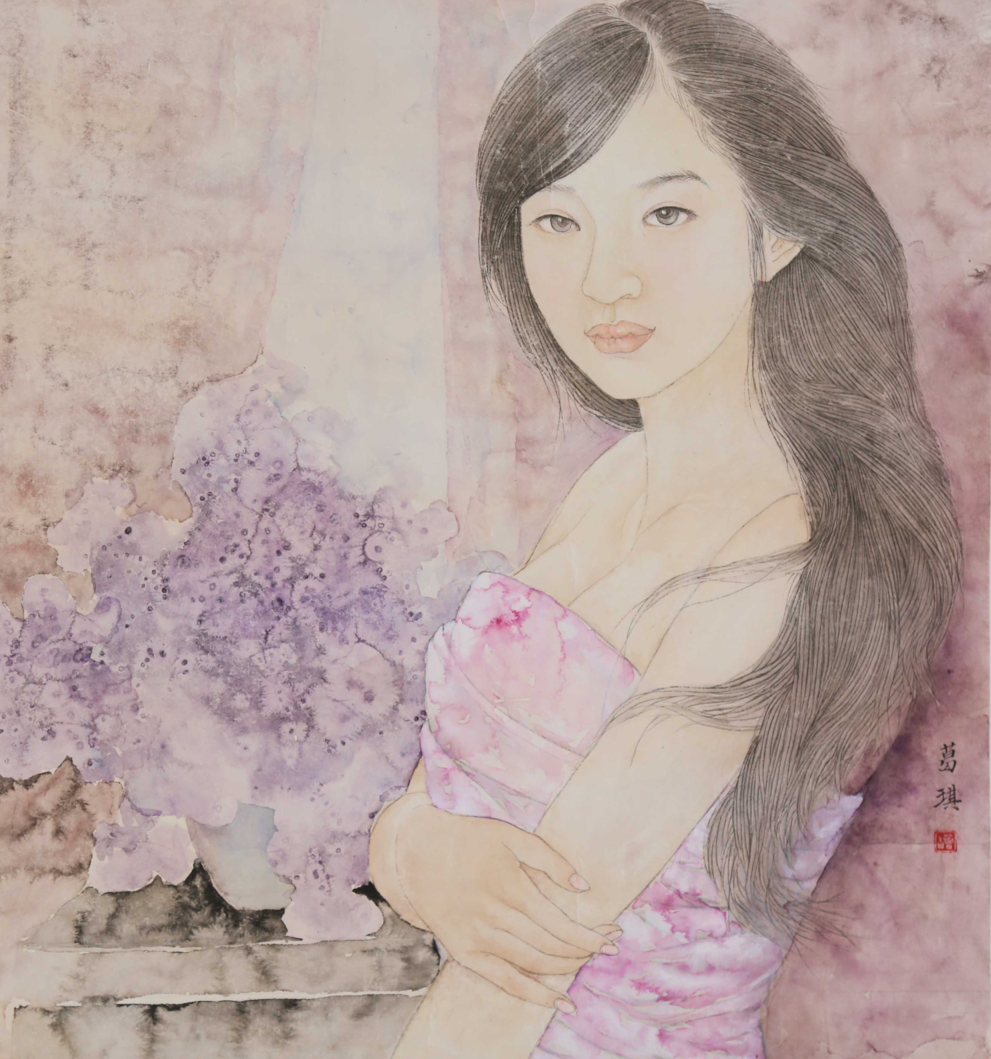 中国美协会员葛琪人物花鸟作品欣赏